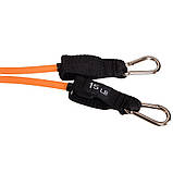 Еспандер трубчастий для фітнесу з карабіном DOUBLE CUBE DT-1002C-15LB навантаження 7кг, фото 3