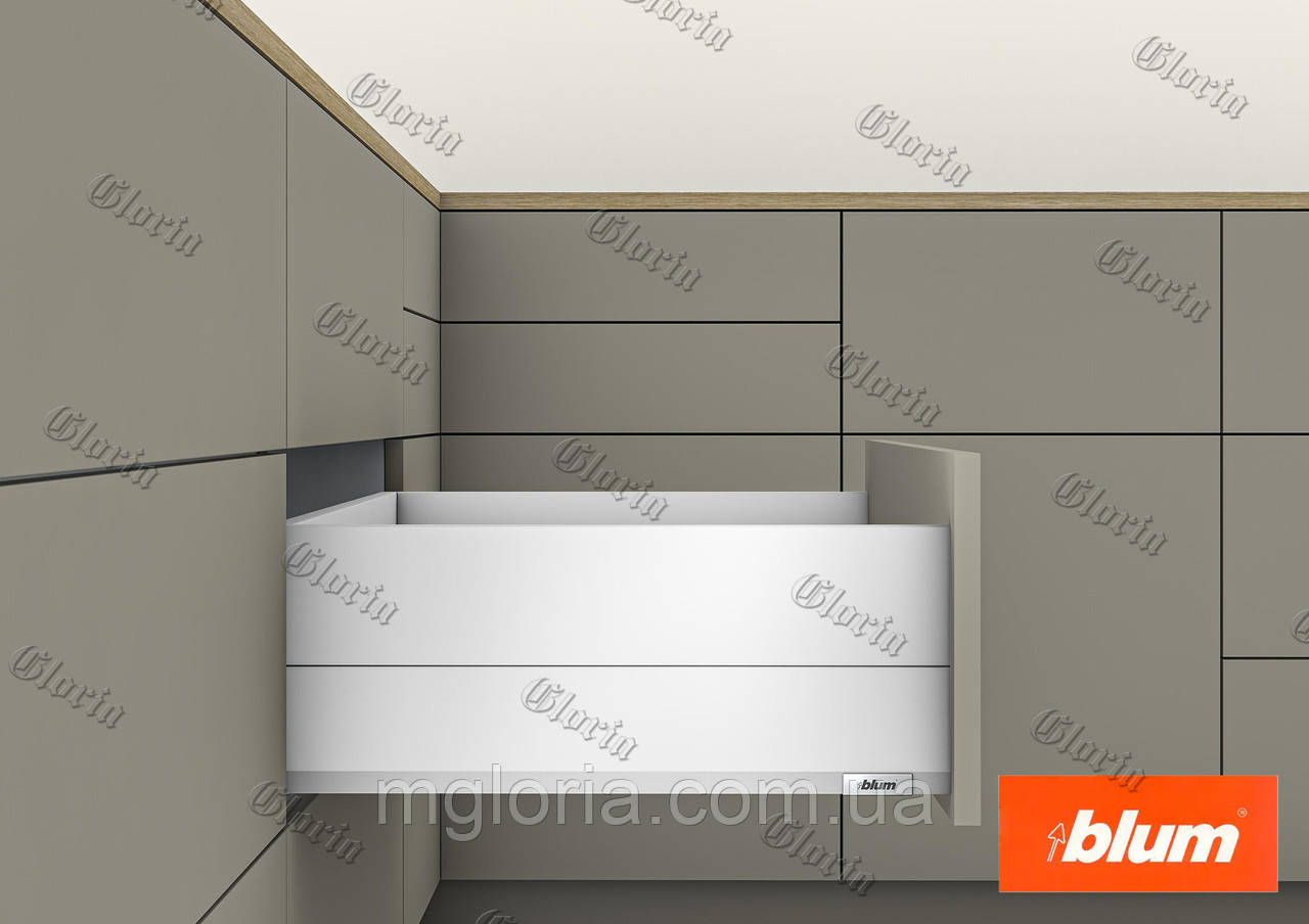 Merivobox білий з високим фасадом висота E, із BOXCAP