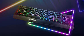 Клавіатура мембранна MSI Vigor GK20 UA 104key, USB-A, EN/UKR/RU, ColorLED, чорний