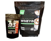 Ускоренный Рост: Протеин Whey 80 Muscle Grow вкус кофейный крем 2 кг TNT Nutrition + Омега 3 Power