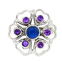 Сапфір і аметист срібна каблучка, 2273КС