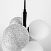 СВІТИЛЬНИК HOLLY СІРІ З БІЛИМИ ПІДВІСНІ КУЛІ S 28G/4 BK+WT+WT, фото 3