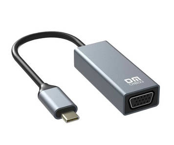 Перехідник Type C to VGA DM CHB023 Metal Grey