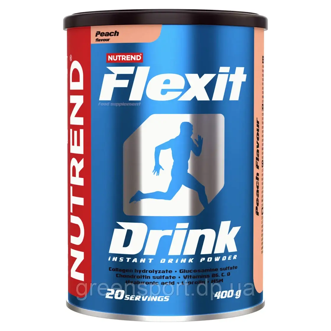 Nutrend Flexit Drink 400 г смак Персик, Біодобавки, Для суглобів і зв'язок, Колаген, Глюкозамін, Хондроїтин