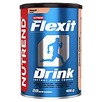 Nutrend Flexit Drink 400 г вкус Персик, Биодобавки, Для суставов и связок, Коллаген, Глюкозамин, Хондроитин