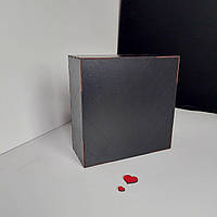 Подарункова коробка квадратна чорна р.L (24см *24см *10.5 см),Подарочная коробка квадратная р.М (24*24*10.5)