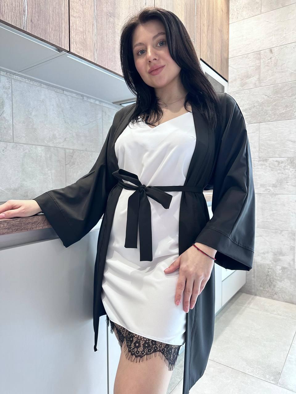 Халат і пеньюар із мереживом