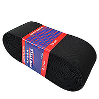 Резинка (гумка) для одягу NewStyle Туреччина, Чорна 8 см х 10 м, Резинка для шиття плоска.