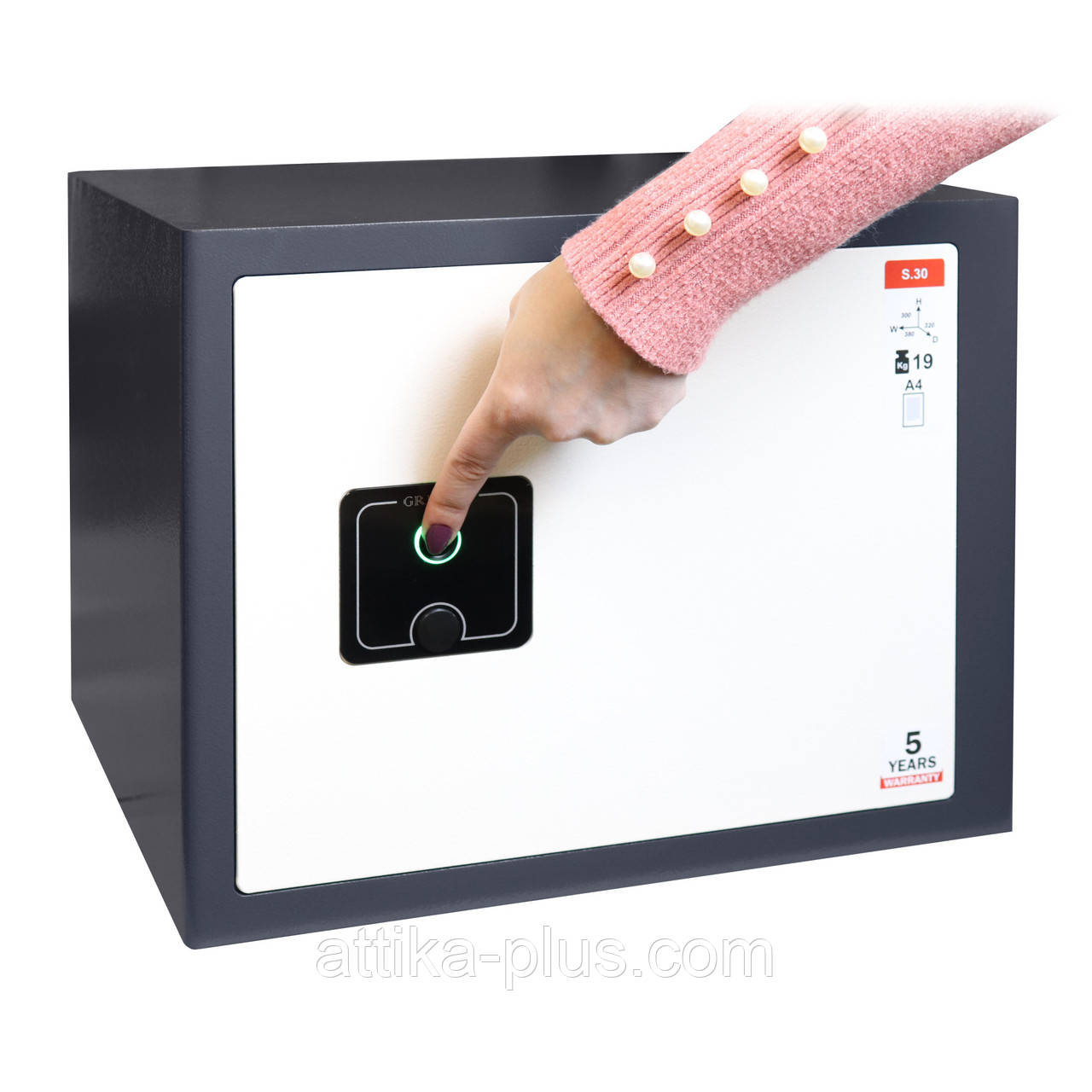 Сейф мебельный с биометрическим замком S.30 Fingerprint - фото 7 - id-p1139732045