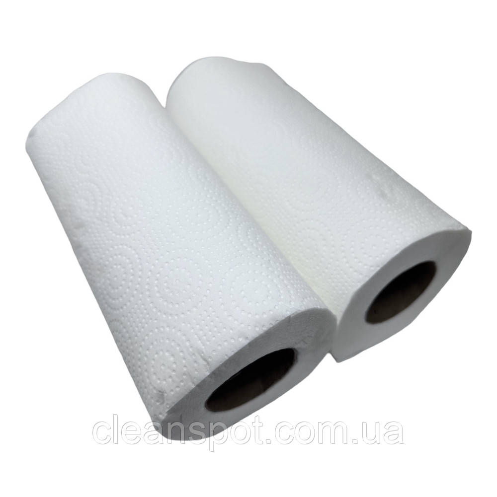 Бумажные полотенца в рулоне двуслойные 68 отрывов 15 рулонов/упаковка - фото 2 - id-p48679576
