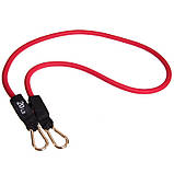 Еспандер трубчастий для фітнесу з карабіном DOUBLE CUBE DT-1002C-20LB навантаження 9кг, фото 2