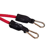 Еспандер трубчастий для фітнесу з карабіном DOUBLE CUBE DT-1002C-20LB навантаження 9кг, фото 3