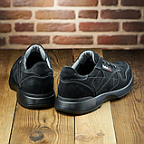 Кросівки Чоловічі Натуральна шкіра Чорні, фото 7