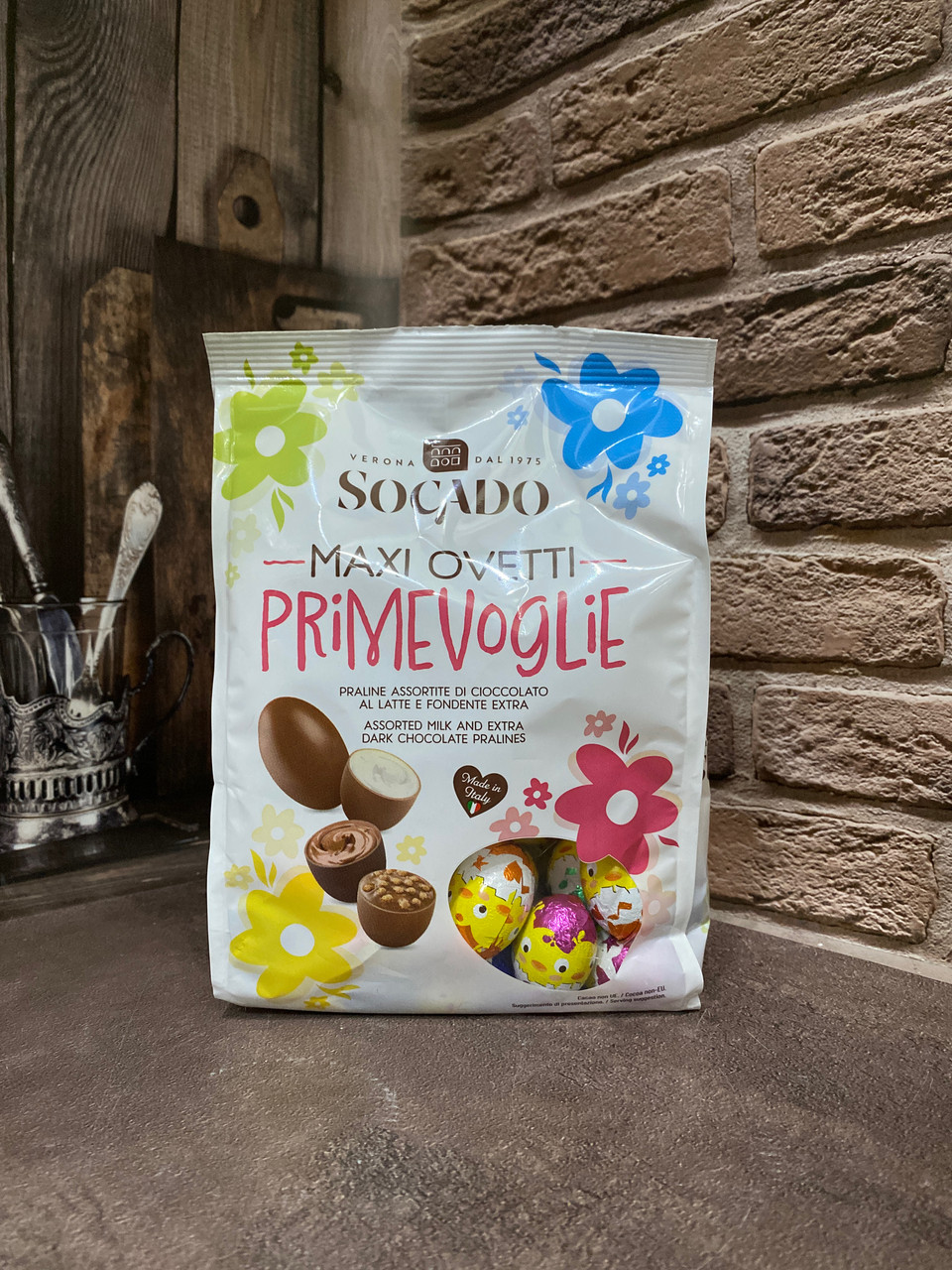 Шоколадні яйця з начинкою Socado Primevoglie 400г для дітей