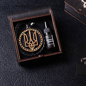 Ароматизатор в машину ГЕРБ УКРАЇНИ ручної роботи, подарунок до дня захисника України