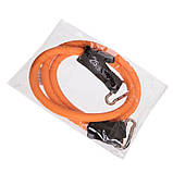 Еспандер трубчастий для фітнесу з карабіном DOUBLE CUBE DT-1002C-25LB навантаження 11кг, фото 5