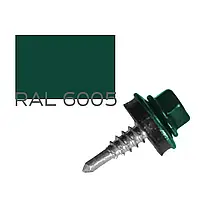 Саморіз по металу 4,8-19, зеленого кольору RAL 6005, 250шт.