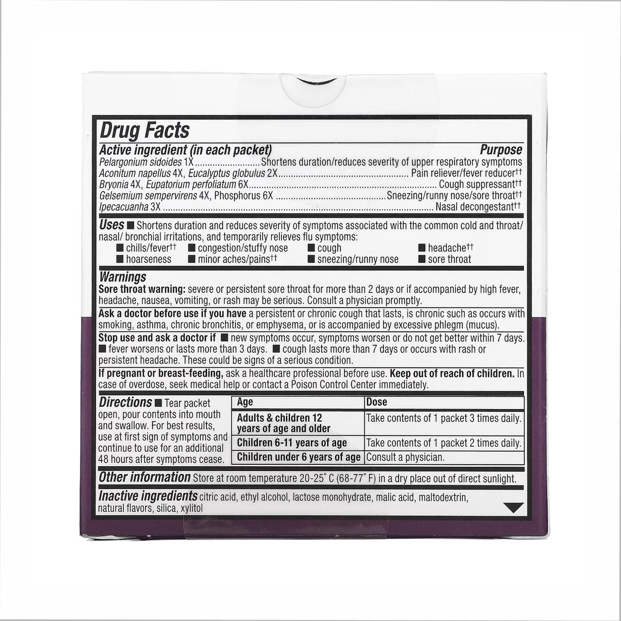 Umcka Cold & Flu Berry Fastactv - 10x.912g EXP - фото 2 - id-p2140767000