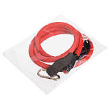 Еспандер трубчастий для фітнесу з карабіном DOUBLE CUBE DT-1002C-30LB навантаження 13.5кг, фото 6
