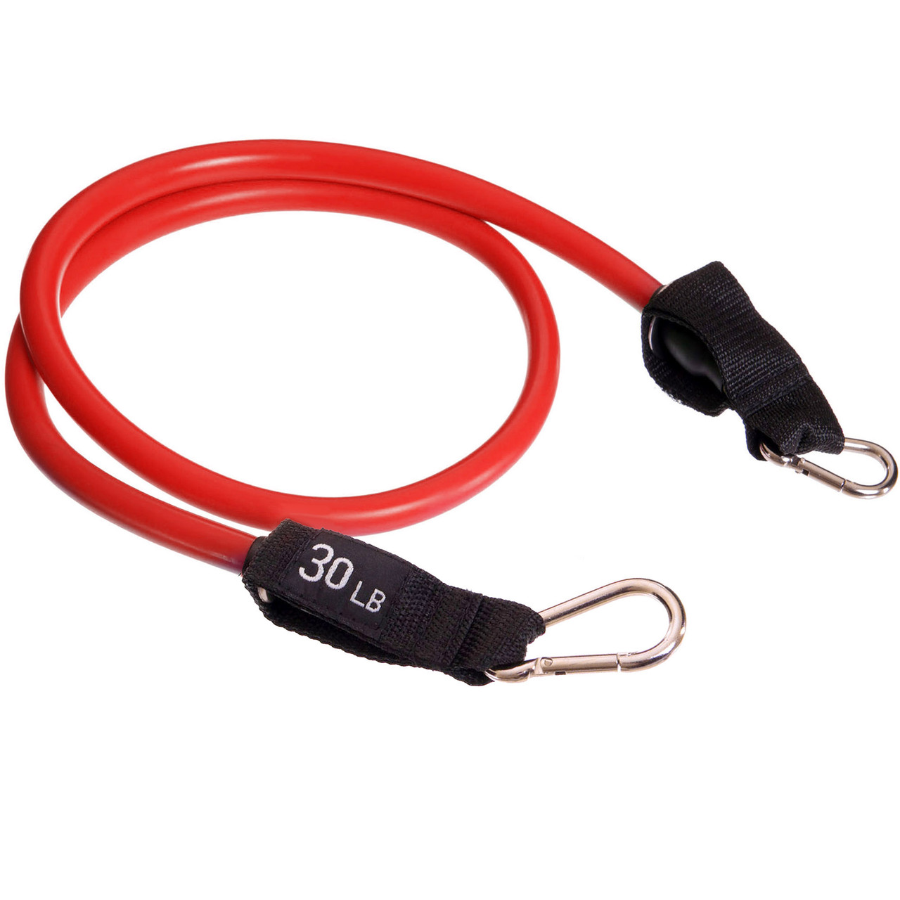 Еспандер трубчастий для фітнесу з карабіном DOUBLE CUBE DT-1002C-30LB навантаження 13.5кг, фото 1