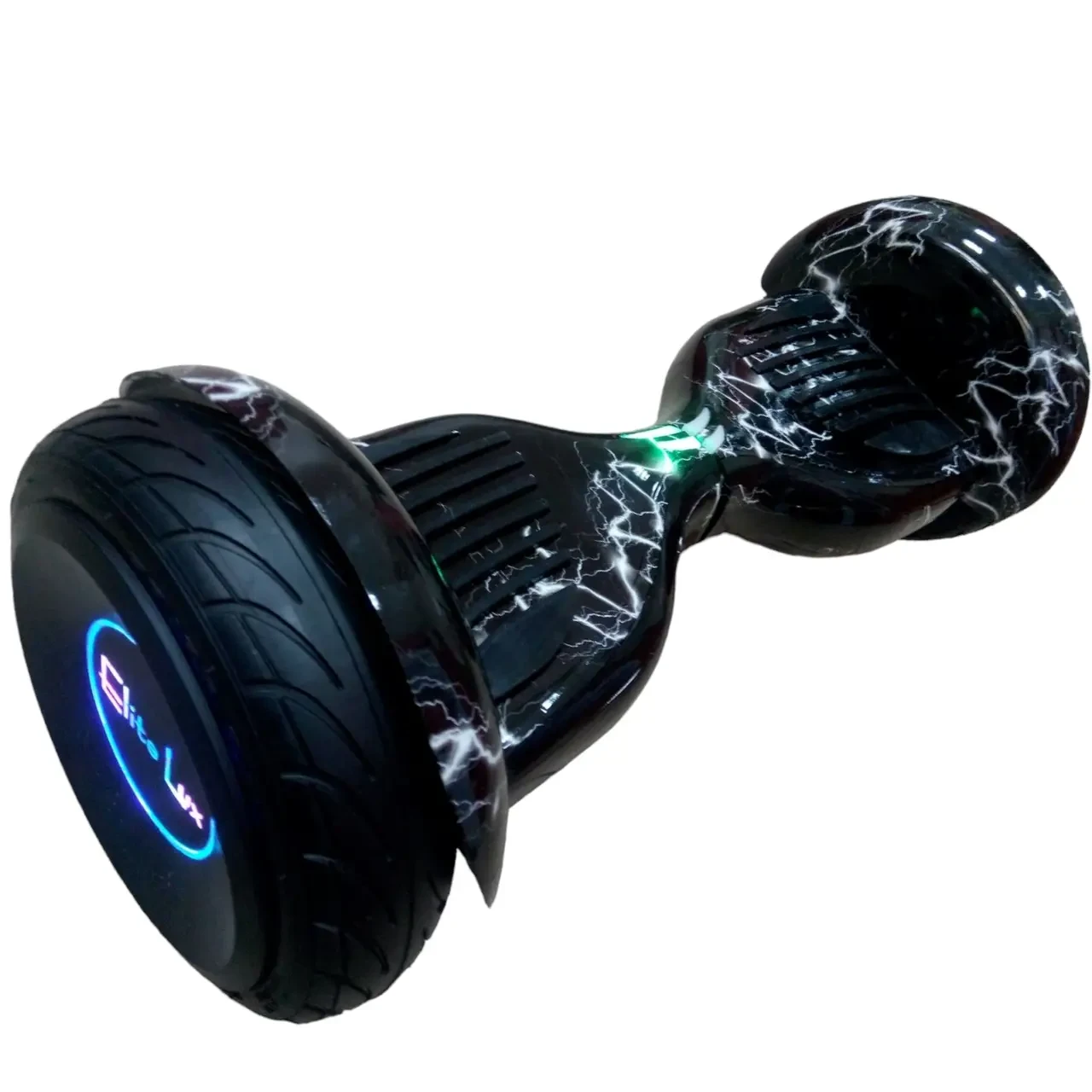 Гіроскутер Smart Balance 10.5 Elite Lux чорна блискавка колеса пластмасові з підсвіткою LED