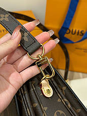 Жіноча коричнева шкіряна сумка Louis Vuitton Monogram Pochette Metis Луї Вітон Луї Віттон Метис, фото 4