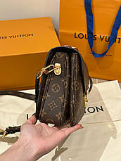 Жіноча коричнева шкіряна сумка Louis Vuitton Monogram Pochette Metis Луї Вітон Луї Віттон Метис, фото 6