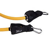 Еспандер трубчастий для фітнесу з карабіном DOUBLE CUBE DT-1002C-35LB навантаження 16кг, фото 4