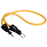 Еспандер трубчастий для фітнесу з карабіном DOUBLE CUBE DT-1002C-35LB навантаження 16кг, фото 2