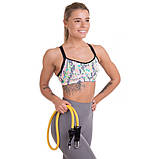 Еспандер трубчастий для фітнесу з карабіном DOUBLE CUBE DT-1002C-35LB навантаження 16кг, фото 6