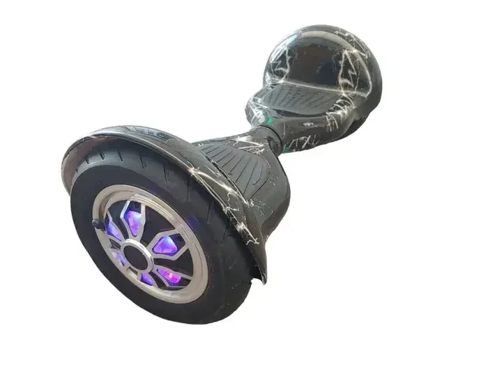 Гіроскутер Smart Balance 10.5 чорна блискавка колеса алюмінієві з підсвіткою LED