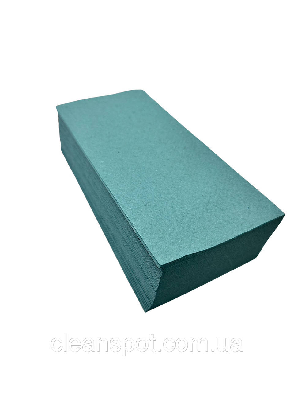 Бумажные полотенца листовые зеленые одношаровые CleanSpot 160л/уп - фото 3 - id-p48679618