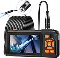 Двухкамерный эндоскоп CHILEAD 1080P с подсветкой, 4,5-дюймовый экран, водонепроницаемый, аккумулятор 3000 мАч