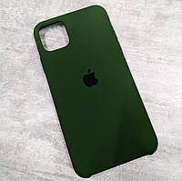 Чехол Silicone Case с микрофиброй для iPhone 11 Pro Max Dark Green (79)