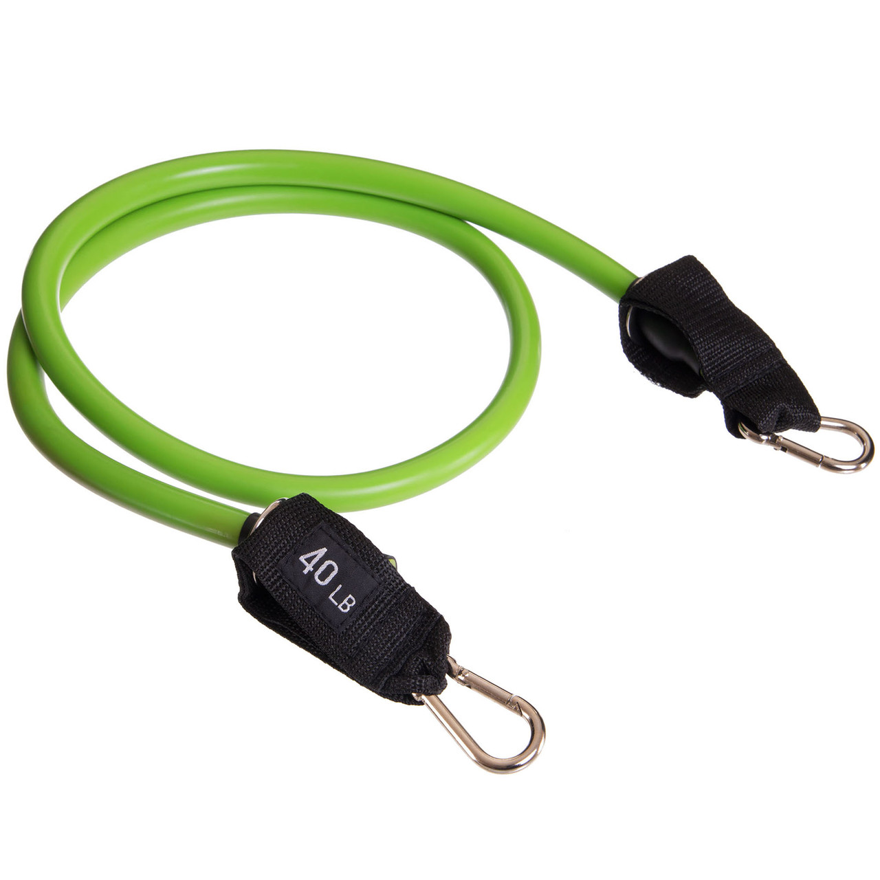 Еспандер трубчастий для фітнесу з карабіном DOUBLE CUBE DT-1002C-40LB навантаження 18кг, фото 1