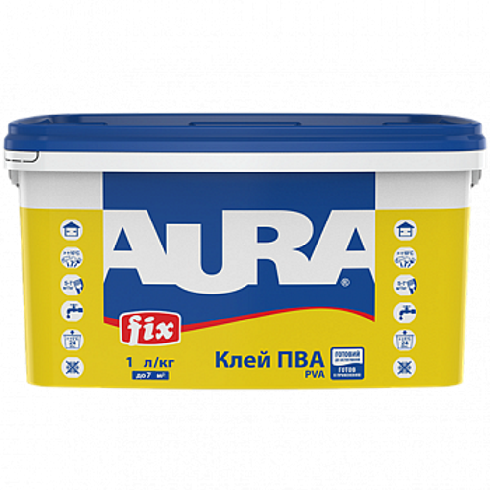 Aura Fix PVA, клей ПВА будівельний універсальний, 1л