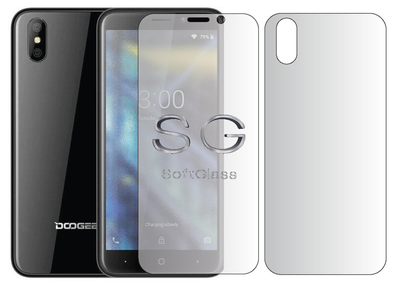 М'яке скло Doogee X50 Комплект: Передня та Задня панелі поліуретанове SoftGlass