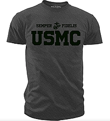 Футболка чоловіча морська пехота США — Men's Marine Corps Shirt колір сірий США