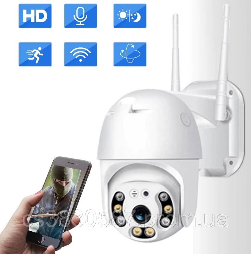 Дистанционная Wifi камера с поворотом 2mp ICSee, Камера для охраны дома ...