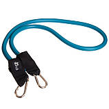 Еспандер трубчастий для фітнесу з карабіном DOUBLE CUBE DT-1002C-45LB навантаження 21кг, фото 2