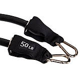 Еспандер трубчастий для фітнесу з карабіном DOUBLE CUBE DT-1002C-50LB навантаження 23кг, фото 4