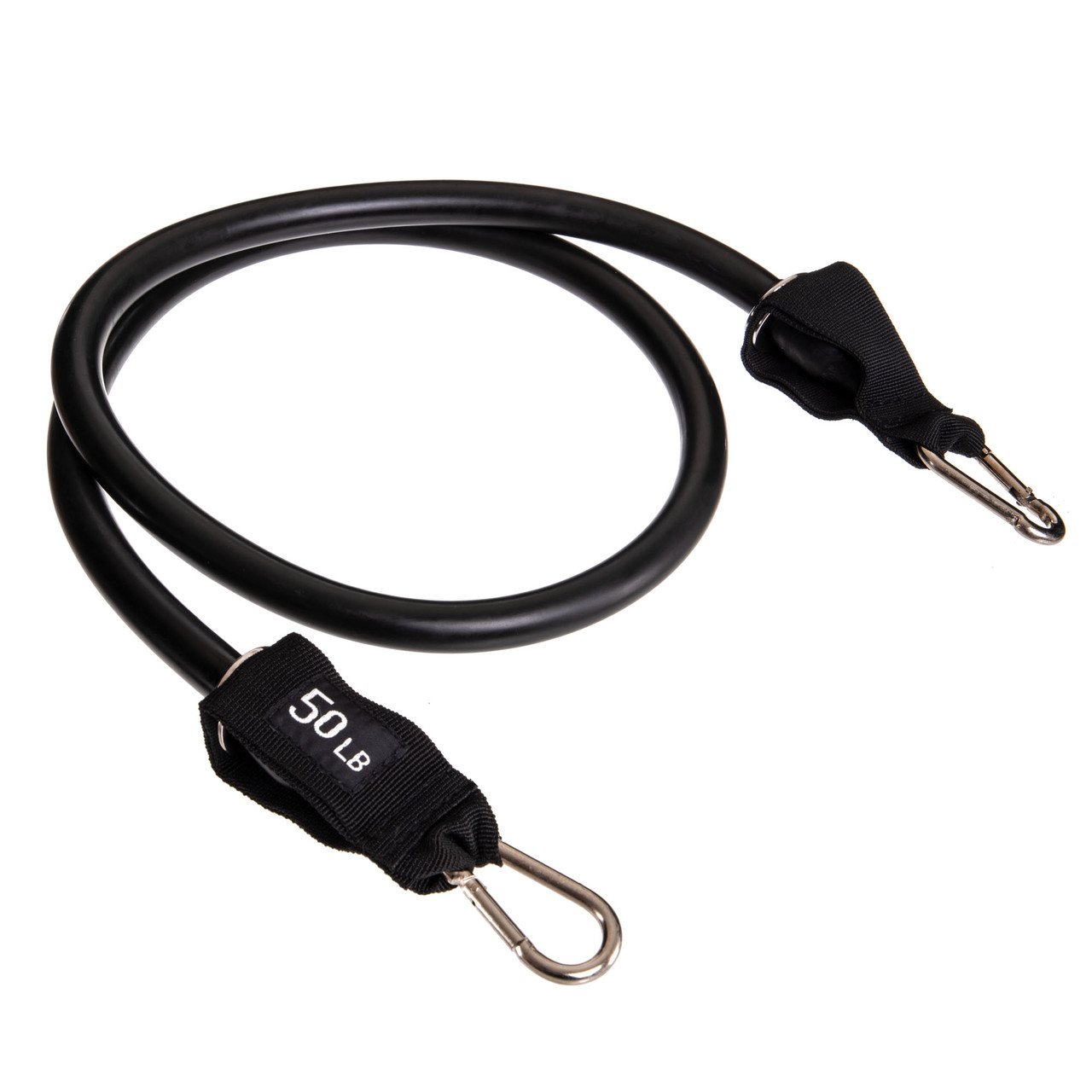 Еспандер трубчастий для фітнесу з карабіном DOUBLE CUBE DT-1002C-50LB навантаження 23кг, фото 1