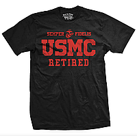 Футболка мужская  корпус морской пехоты   US USMC Retired    Black Ink Design США