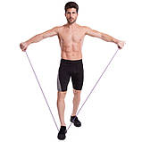 Еспандер трубчастий для фітнесу з кільцем DOUBLE CUBE DT-1002R-10LB навантаження 4,5 кг, фото 7