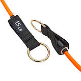 Еспандер трубчастий для фітнесу з кільцем DOUBLE CUBE DT-1002R-15LB навантаження 7кг, фото 3