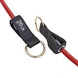 Еспандер трубчастий для фітнесу з кільцем DOUBLE CUBE DT-1002R-20LB навантаження 9кг, фото 2