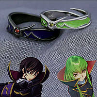 Набор парные кольца Код Гиасс Лелуш и Си Си Code Geass Lelouch C.C. аниме косплей