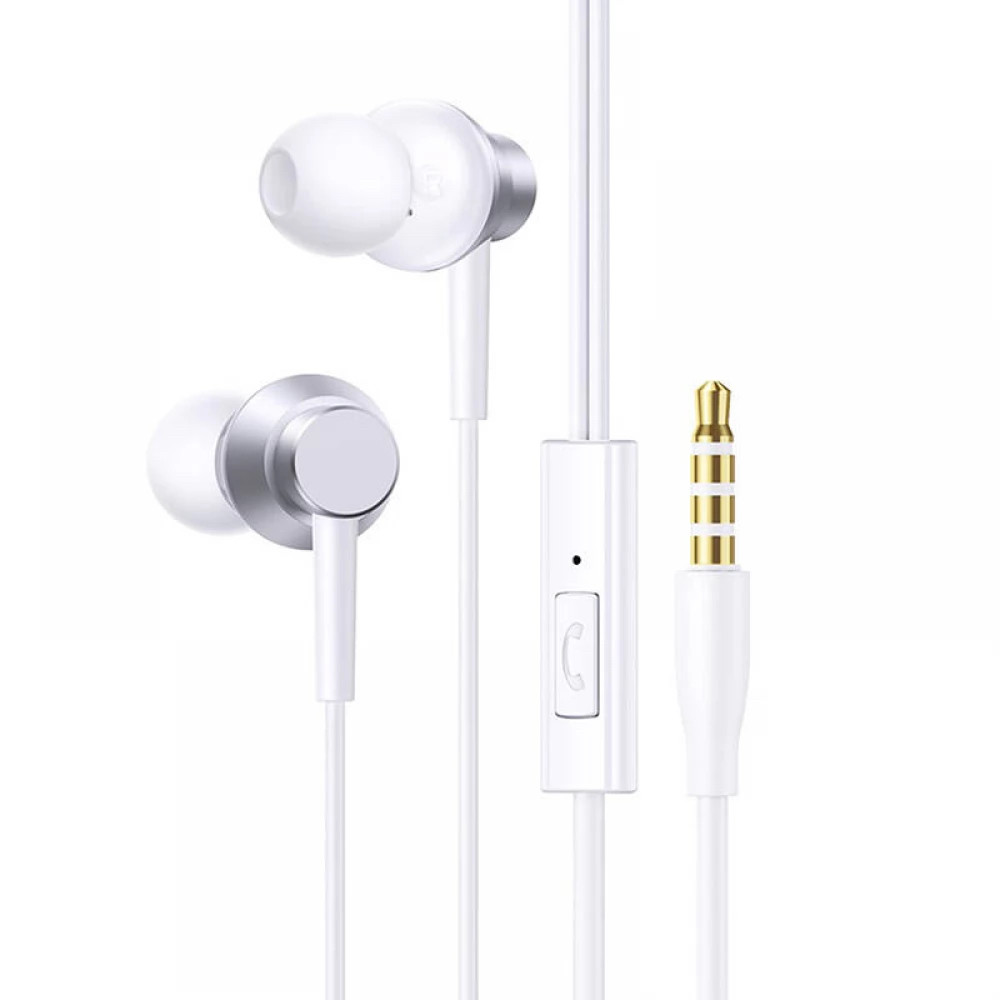 Навушники з мікрофоном провідні Baseus Enock Wired Earphones (3,5 mini-Jack, 1.1 m). White