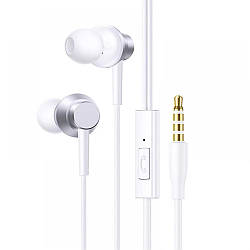 Навушники з мікрофоном провідні Baseus Enock Wired Earphones (3,5 mini-Jack, 1.1 m). White