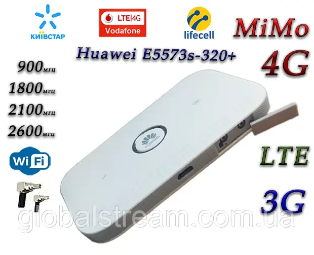 Портативный Вай фай роутер Huawei e5573s-320 ,Роутер с сим картой с выходом под антенну, Модем 4g lte с симкой - фото 5 - id-p2140786686